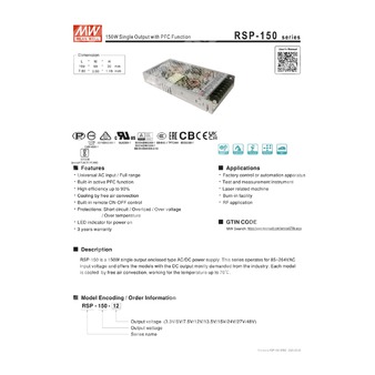 RSP-150-7.5 RSP-150-7.5